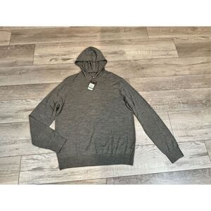 Van Heusen gray lightweight hooded sweater size L
